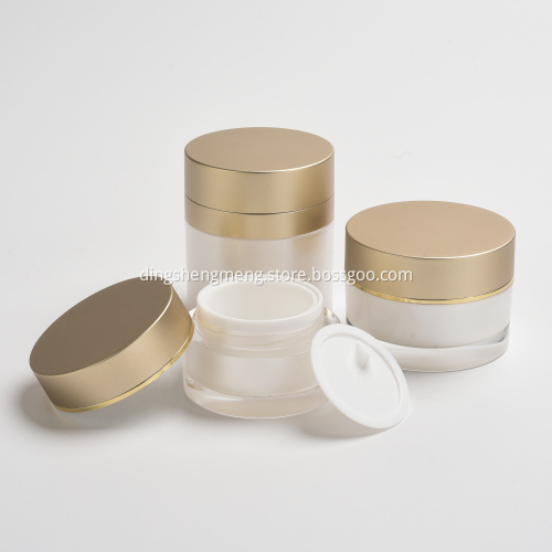 Empty Beauty Makeup Containers White Acrylic jar